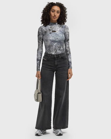 Džínsy Diesel 1978 D-AKEMI Wide Leg Jeans M Čierna | A03625-0CLBG-02, 1