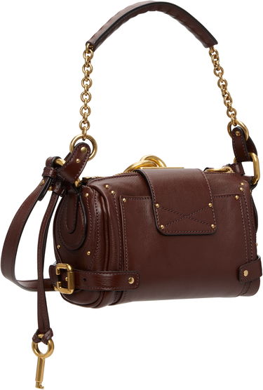 Taška cez rameno CHLOÉ Small Paddington Leather Chain Bag with Padlock Čierna | CH25WS803P75, 4