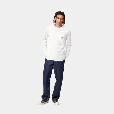 Tričko Carhartt WIP L/S Pocket T-Shirt Biela | I030437_02_XX, 3