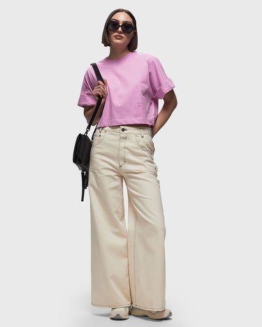 Crop Top CLOSED TURN UP T-SHIRT Fialová | C95246-44H-EM-880, 1