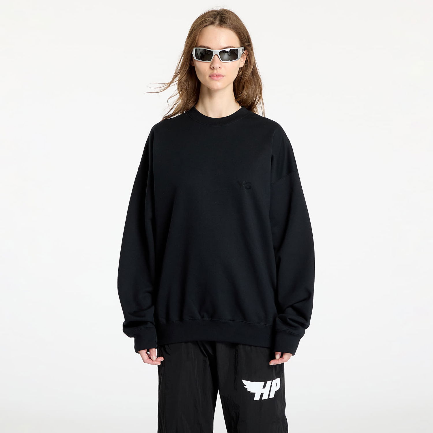 Mikina Y-3 Black Bonded-Logo Sweatshirt Čierna | IW0075, 1