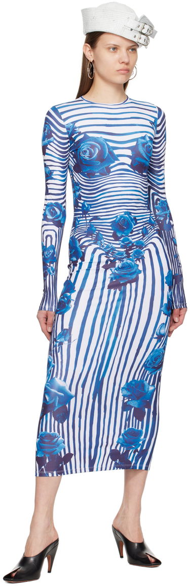 Šaty Jean Paul Gaultier Flower Morphing Maxi Dress Modrá | 24/25-F-RO166-J551-015951, 3