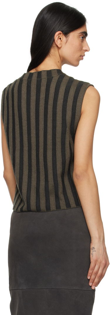 Sveter Eckhaus Latta Eckhaus Latta Striped Knit Tank Top Hnedá | 8025-EL-PS25-B -, 2