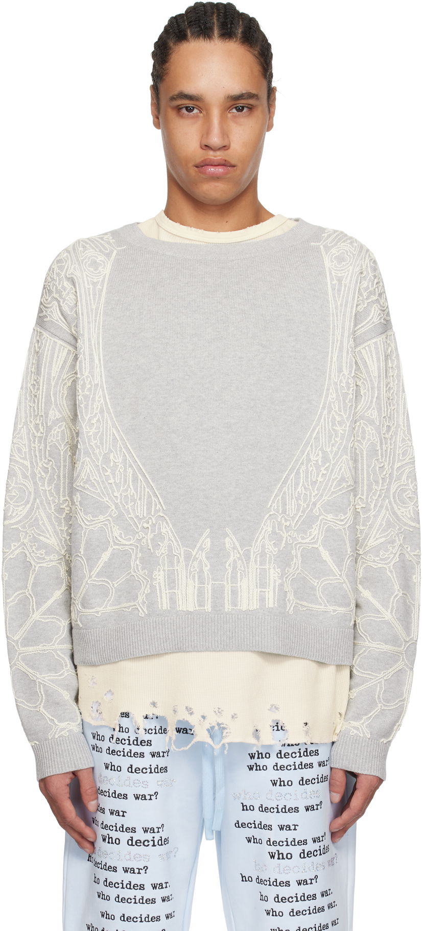 Sveter Who Decides War Who Decides War Notre Dame Sweater undefined | 1110440021SS25