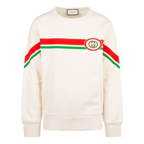Sveter Gucci Striped Pullover Sweatshirt Biela | 475532-XJBCM-9230, 0