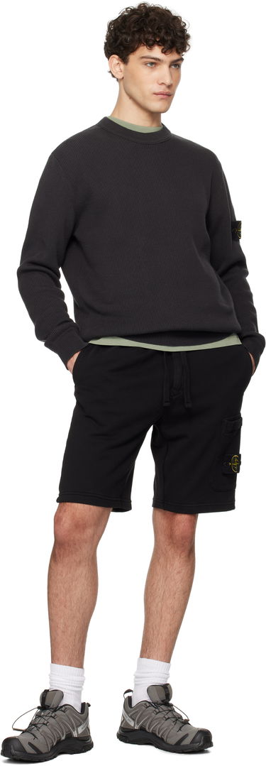 Sveter Stone Island Stone Island Ribbed Organic Cotton Crewneck Sweater Šedá | K1S15 5100054 S00D8, 4