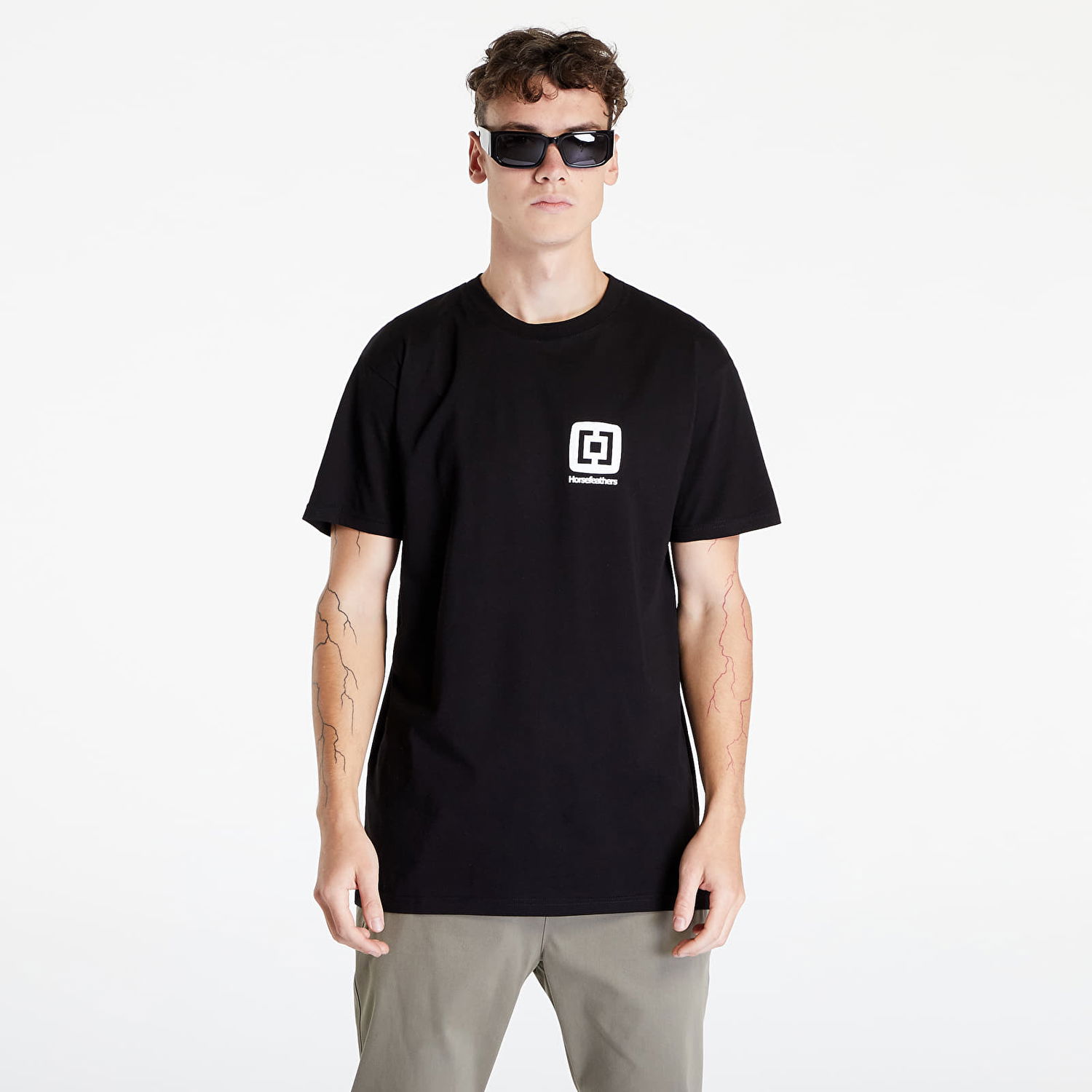 Tričko Horsefeathers Mini Logo T-Shirt Čierna | SM950A, 1