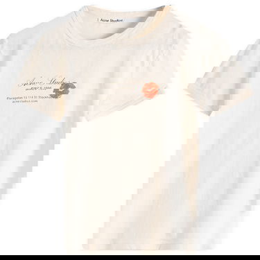 Tričko Acne Studios Acne Studios Etza Kiss Business Card Logo Shrunken T-Shirt, Size Large Béžová | AL0460-AR8, 0