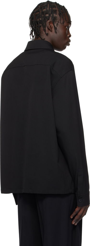 Košeľa Balmain Couture Label Long Sleeve Shirt Čierna | EH1HS391WB01, 2