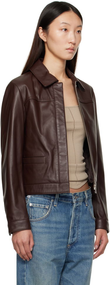 Bunda Loulou de Saison Loulou de Saison Ascot Leather Jacket Hnedá | ASCOT, 1