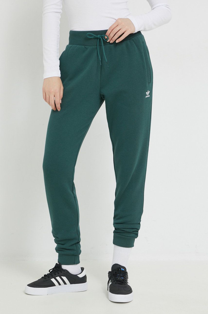 Tepláky adidas Originals Essentials Fleece Slim Joggers Zelené | HS6781, 0