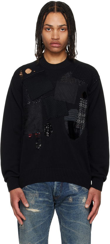 Sveter Junya Watanabe Junya Watanabe Patchwork Knit Sweater Čierna | WO-N006-051, 0