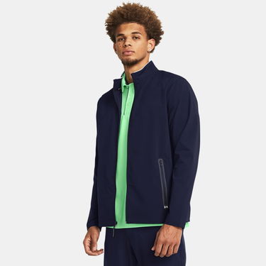 Tričko Under Armour Herren Storm Windstrike Oberteil mit durchgehendem Zip Midnight Blaue Navy | 1383150-410, 0
