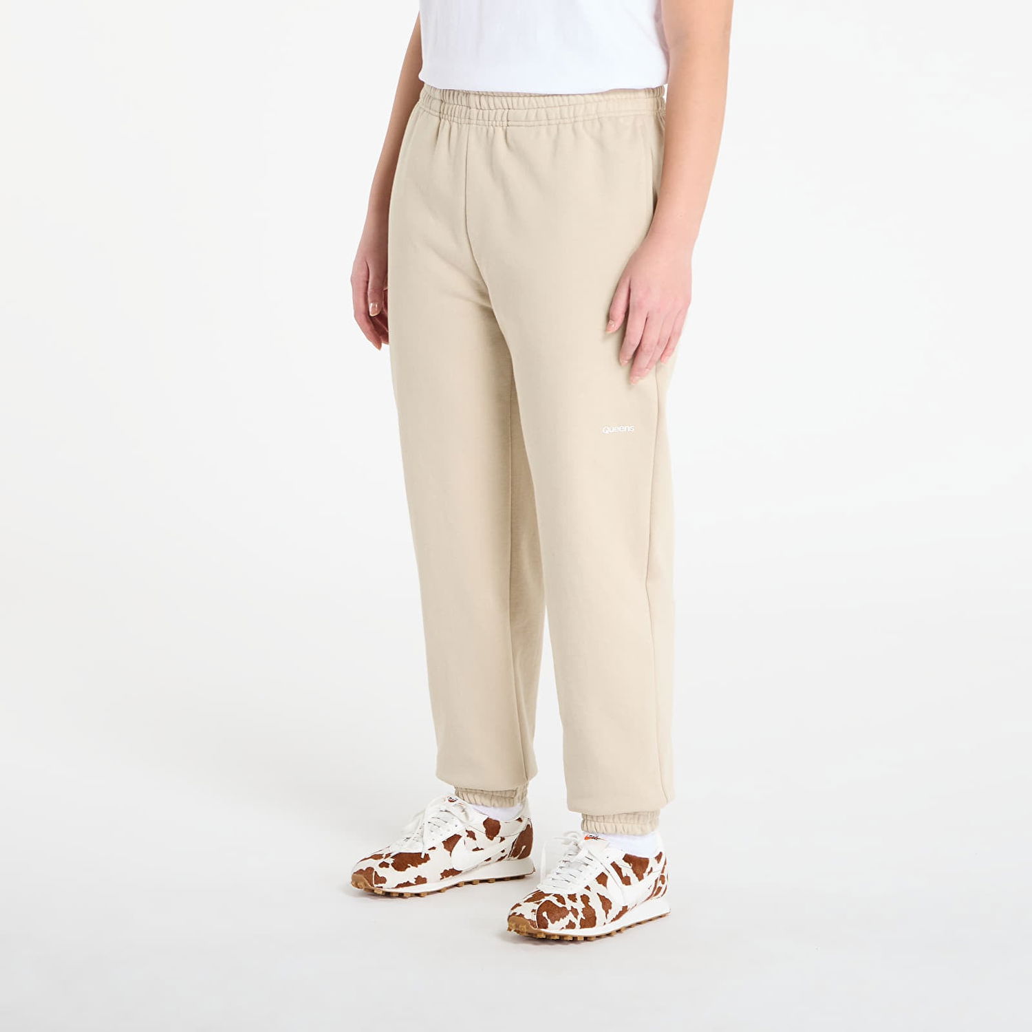 Tepláky Queens Queens Essential Sweatpants Béžová | QNS_113, 0