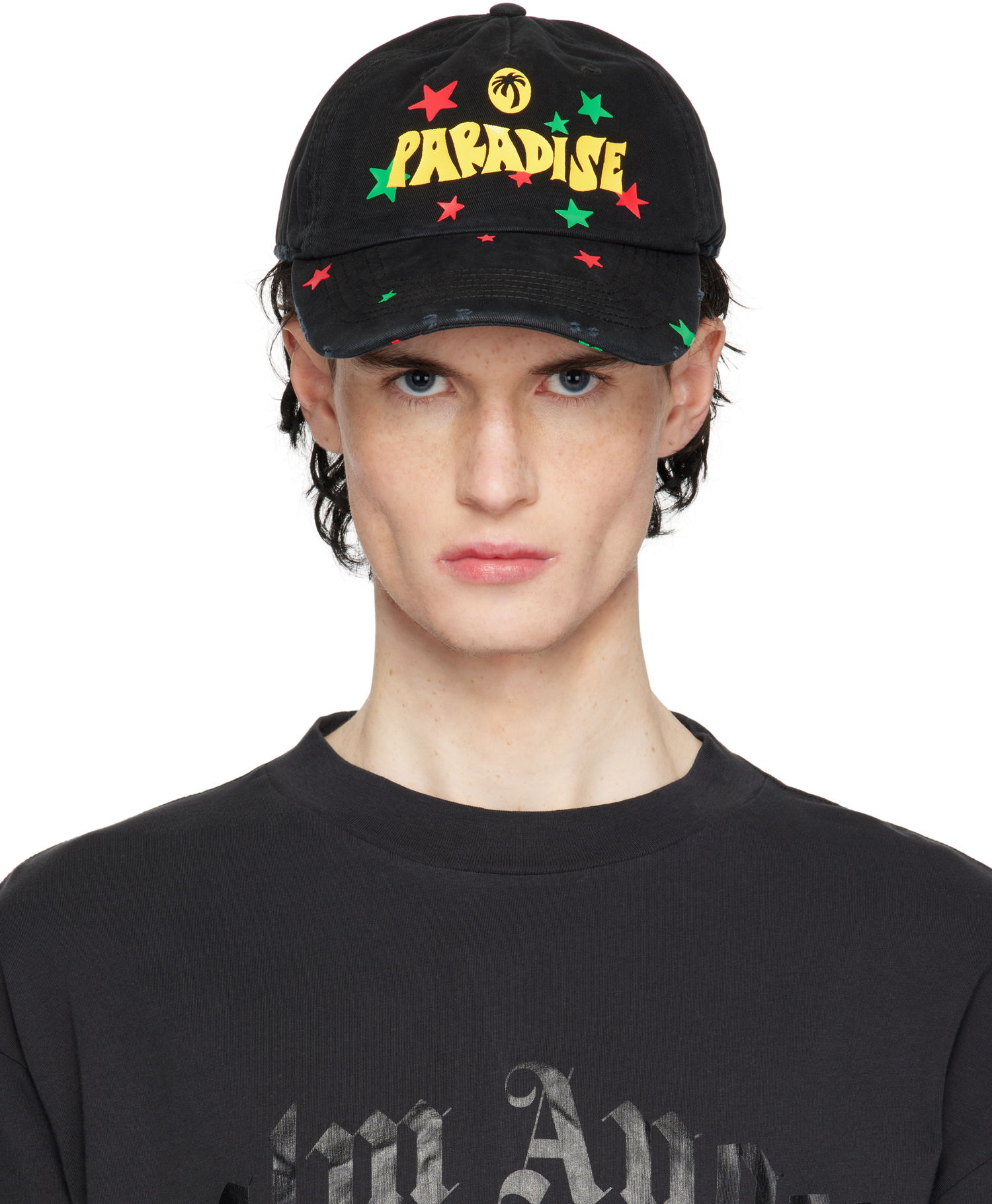 Šiltovka Palm Angels 'Paradise' Palm Baseball Cap Čierna | PMLB108S25FAB0031018, 0