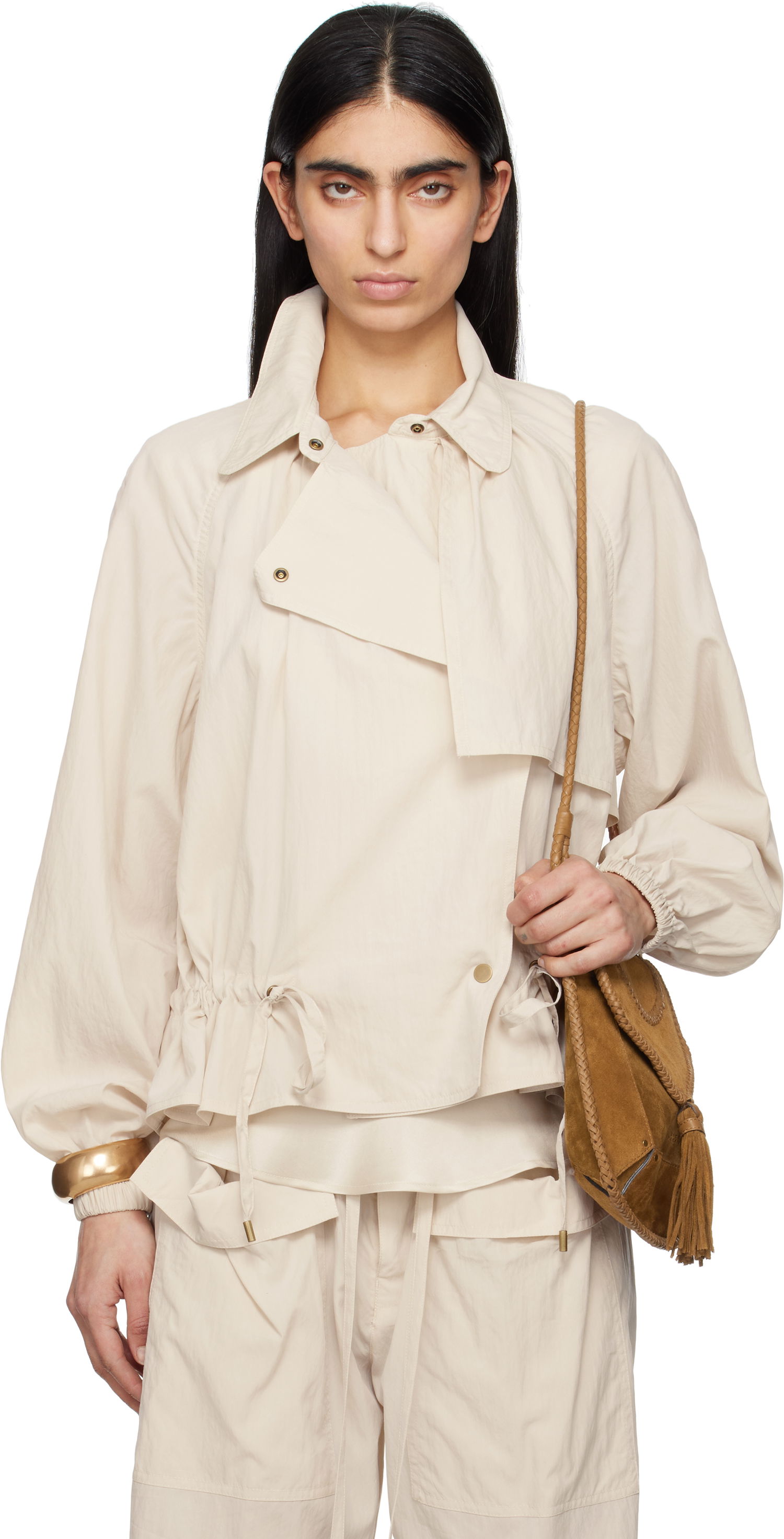 Vetrovka ISABEL MARANT Isabel Marant Gwenola  Jacket Béžová | VE0514FA-C2G01I, 0