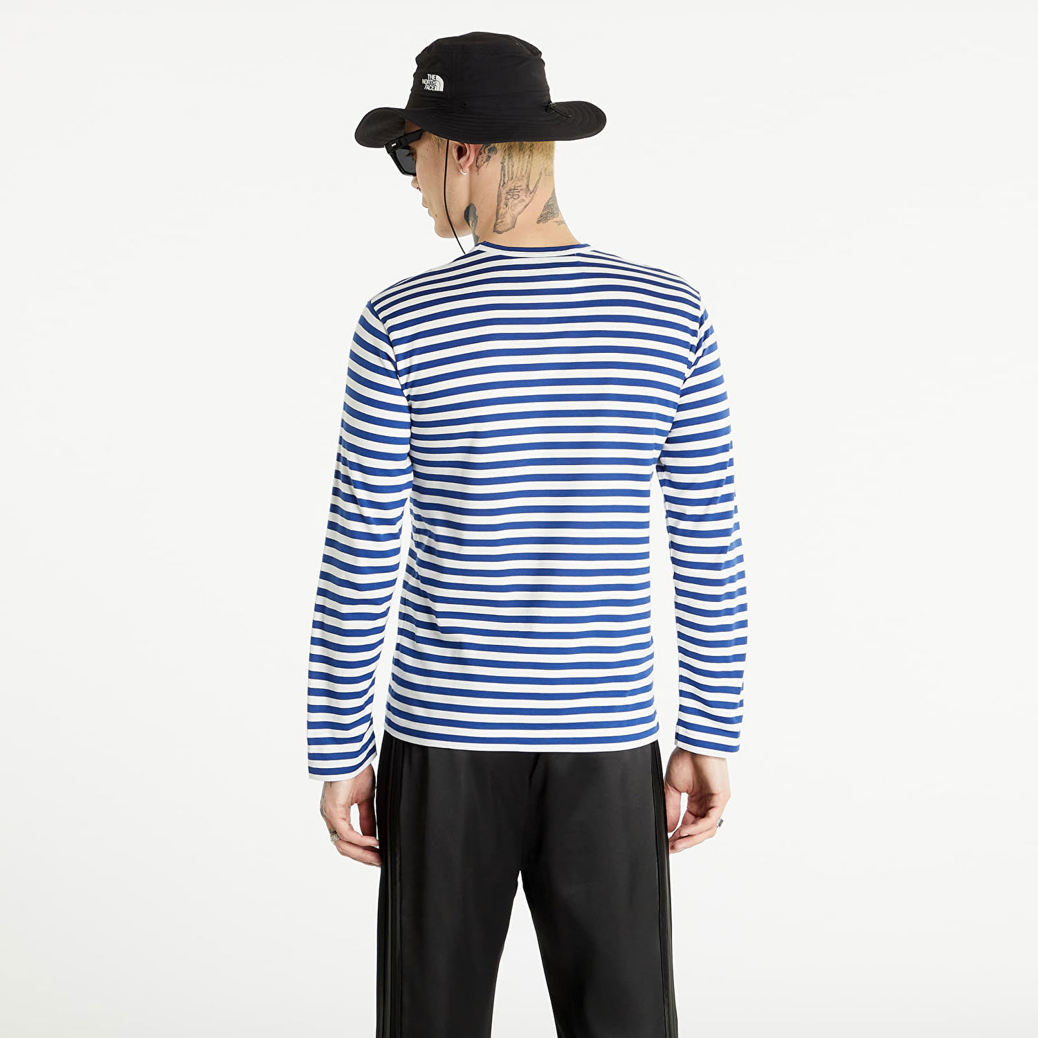 Tričko Comme des Garçons PLAY Long Sleeve Tee Navy/ White Modrá | AZT164 navy, 1