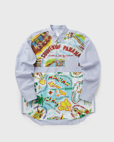 Košeľa Comme des Garçons Pinstripe Patchwork Souvenir Print Woven Shirt Rôznofarebný | FP-B059-W25-1, 0