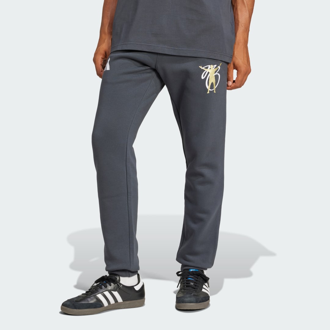 Tepláky adidas Performance Fleece Graphic Jogger Pants Šedá | JM9367, 1