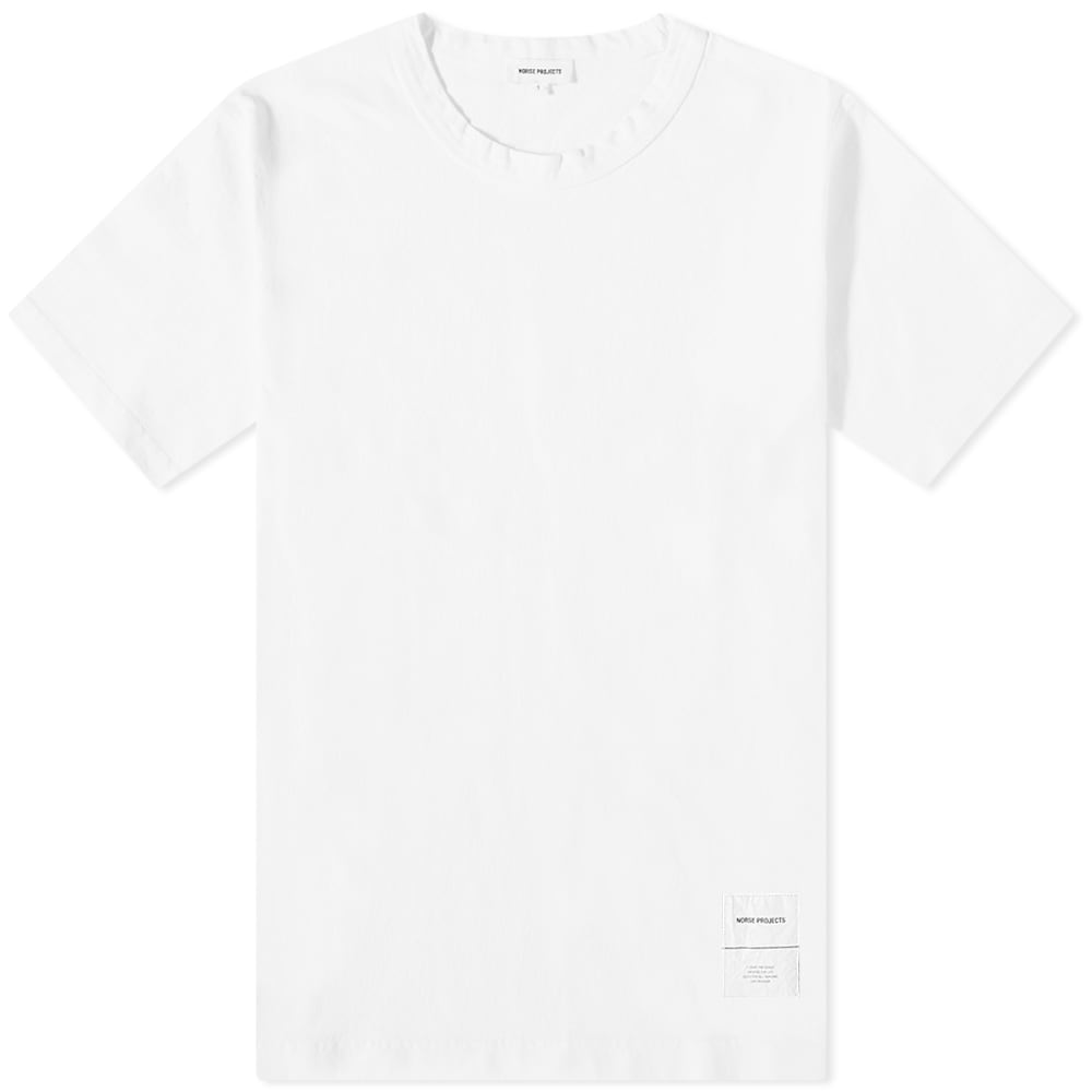 Tričko NORSE PROJECTS Holger Tab Series Biela | N01-0567-0001, 0