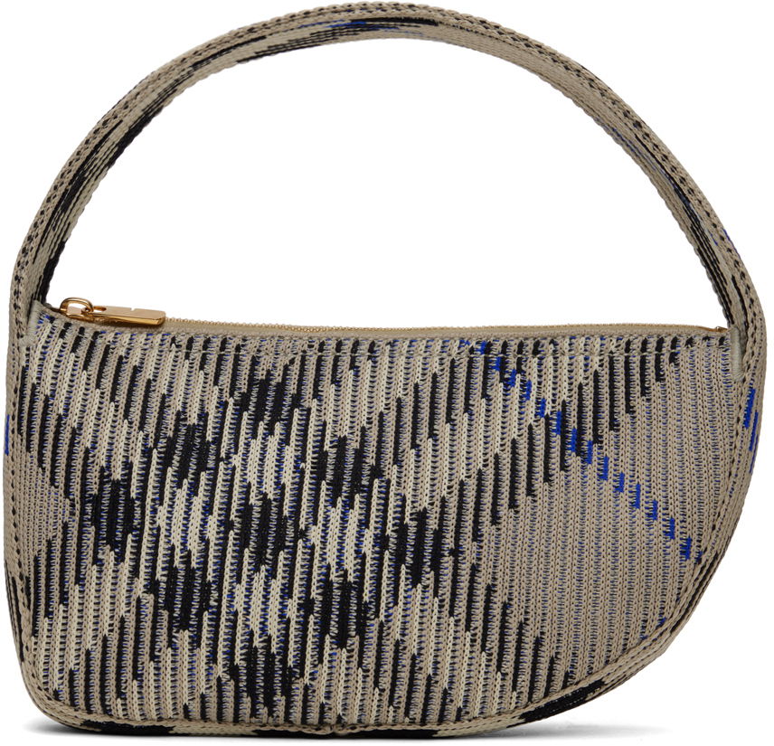 Oblečenie Burberry Off-White Check Mini Knitted Bag Šedá | 8095374, 0