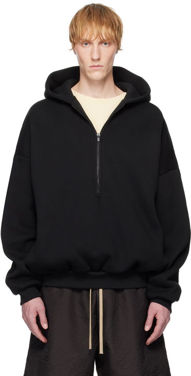 Mikina Fear of God Fear of God Eternal Half Zip Hoodie Čierna | FGE250-51311FLC, 0