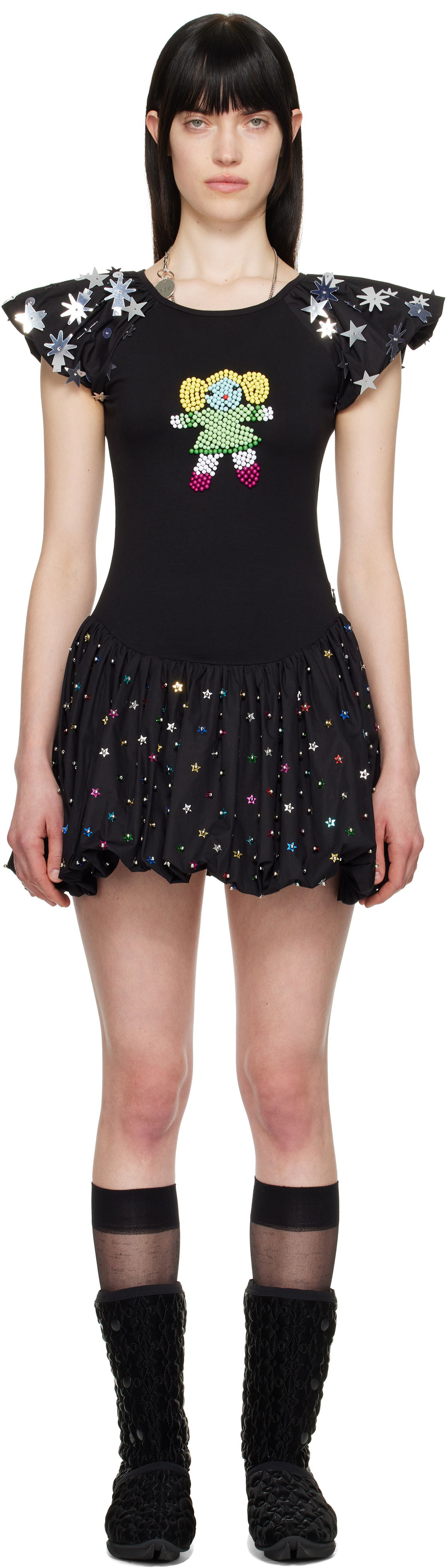 Šaty Chopova Lowena Chopova Lowena Angelica Embellished Minidress Čierna | 1288, 0