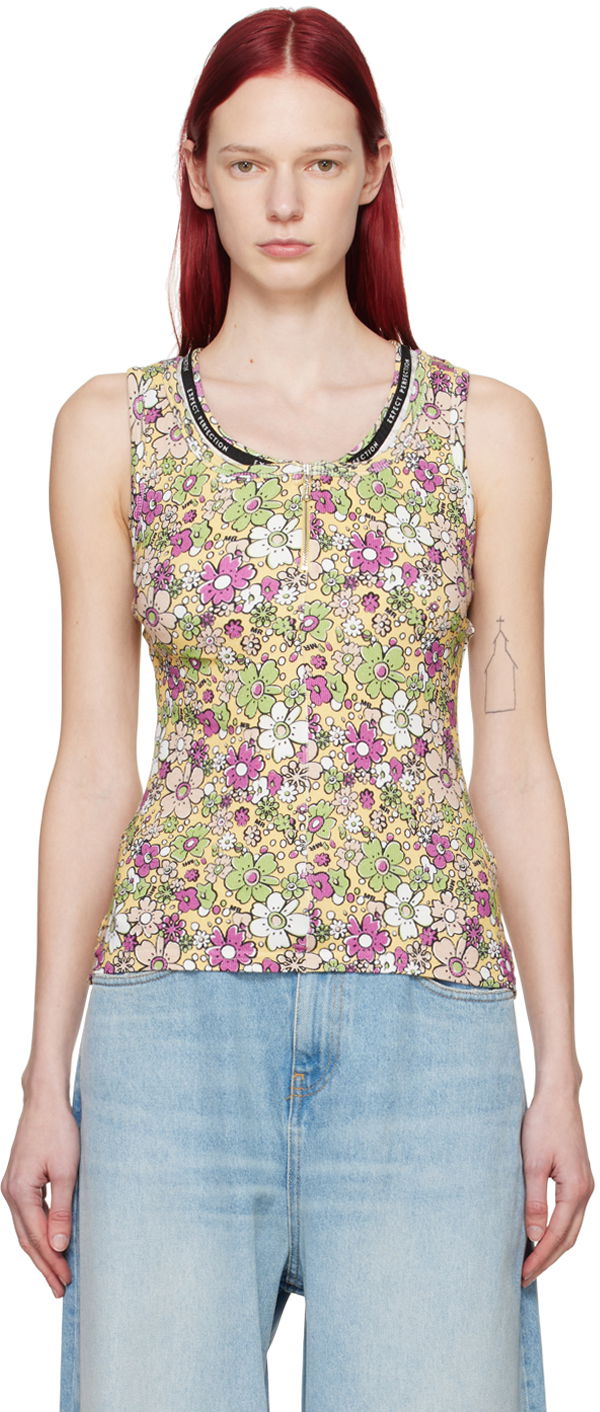 Tielko Martine Rose Floral Tank Top Zelené | MRSS24-634B, 0