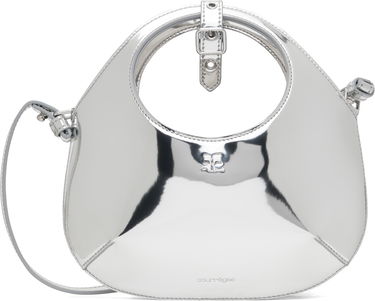 Taška cez rameno Courrèges Mini Mirror Effect Shoulder Bag Metalická | 324GSA126PU0017, 0