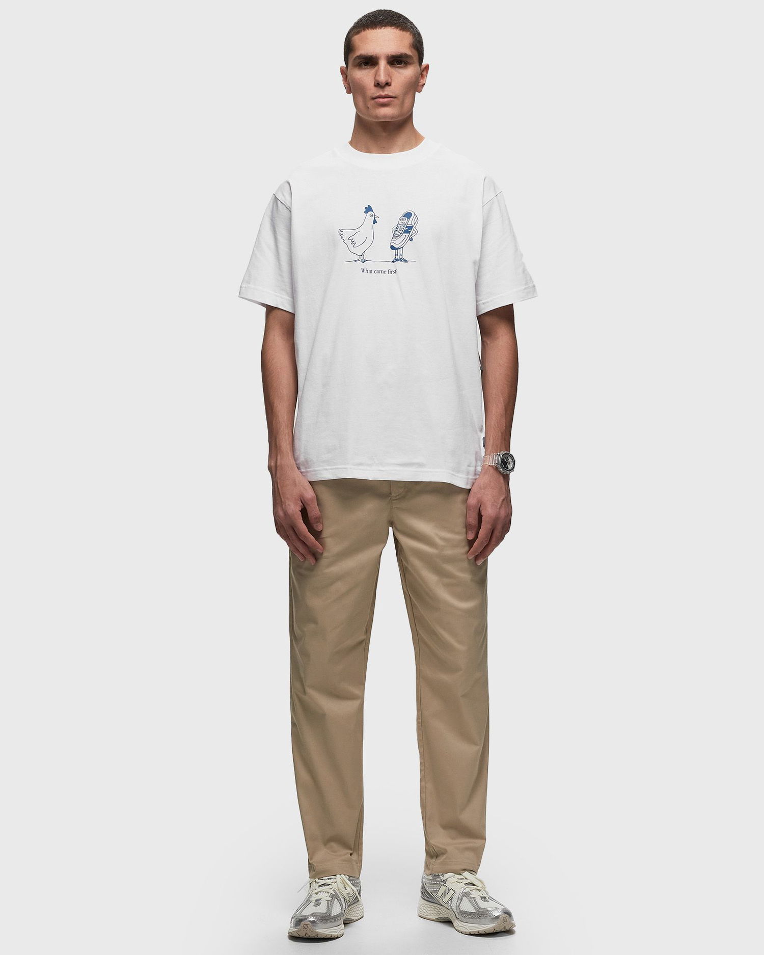 Tričko New Balance Sport Essentials Chicken Or Shoe Relaxed Tee Biela | MT41591-WT, 1