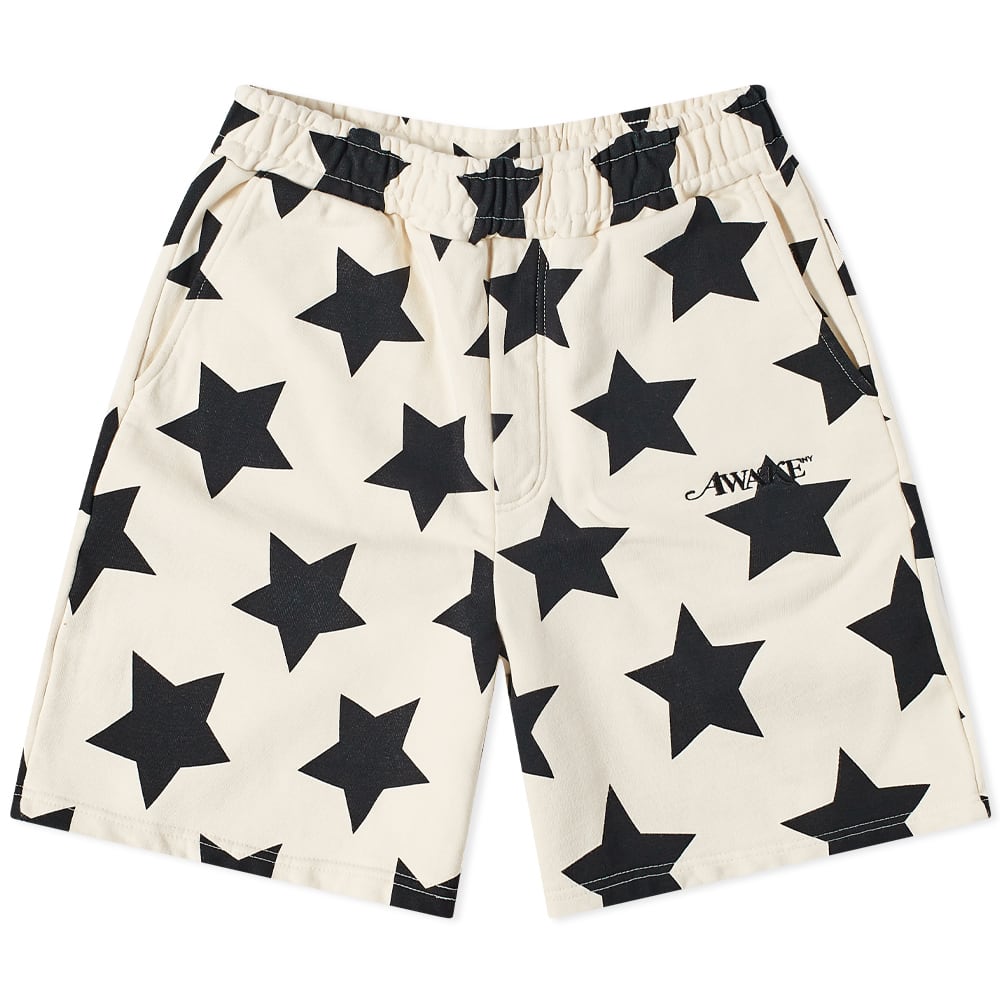 Šortky Awake NY Stars Sweat Shorts Biela | AWK-SP22-SH001-IV, 0