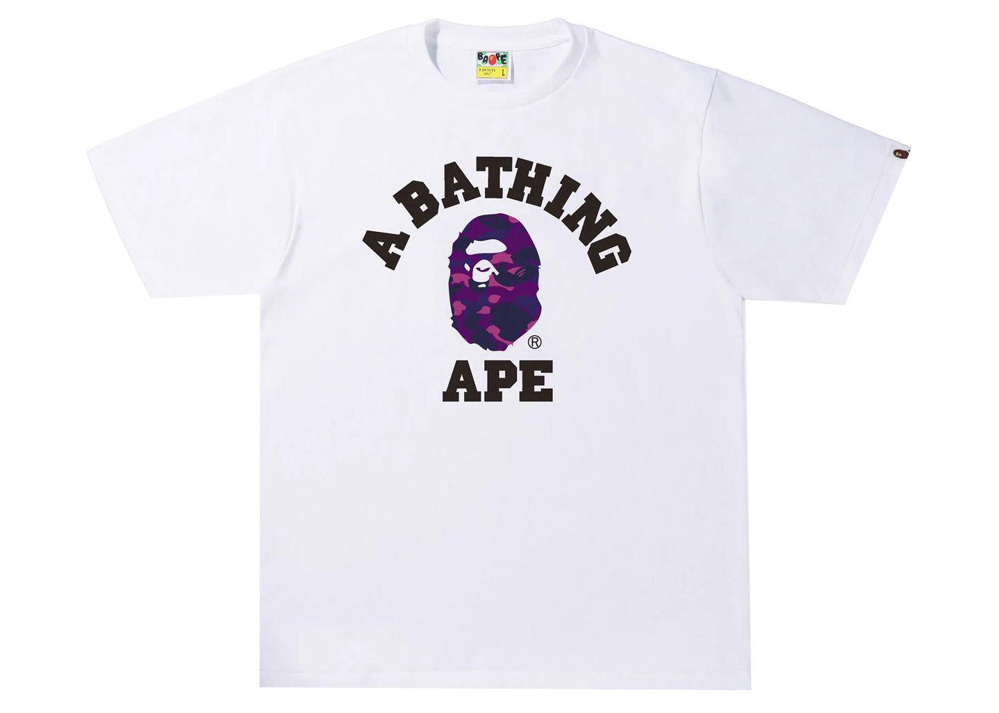 Tričko BAPE Color Camo College Tee Biela | 1I30-110-018, 0