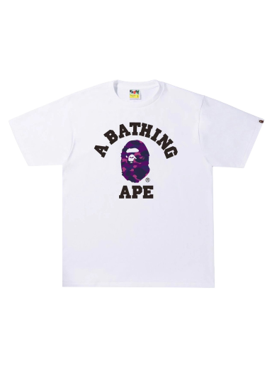 Tričko BAPE Color Camo College Tee Biela | 1I30-110-018