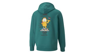 Mikina Puma GARFIELD x Print Hoodie Zelené | 534435_86, 2