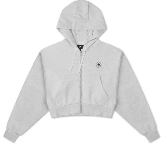 Mikina Converse Retro Chuck Cropped Hoodie Šedá | 10026150-A02