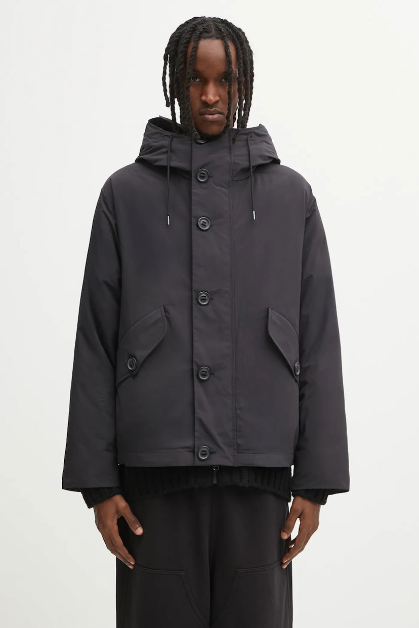 Prešívaná bunda C.P. Company Hooded Down Winter Jacket Čierna | 19CMOW197A110419A