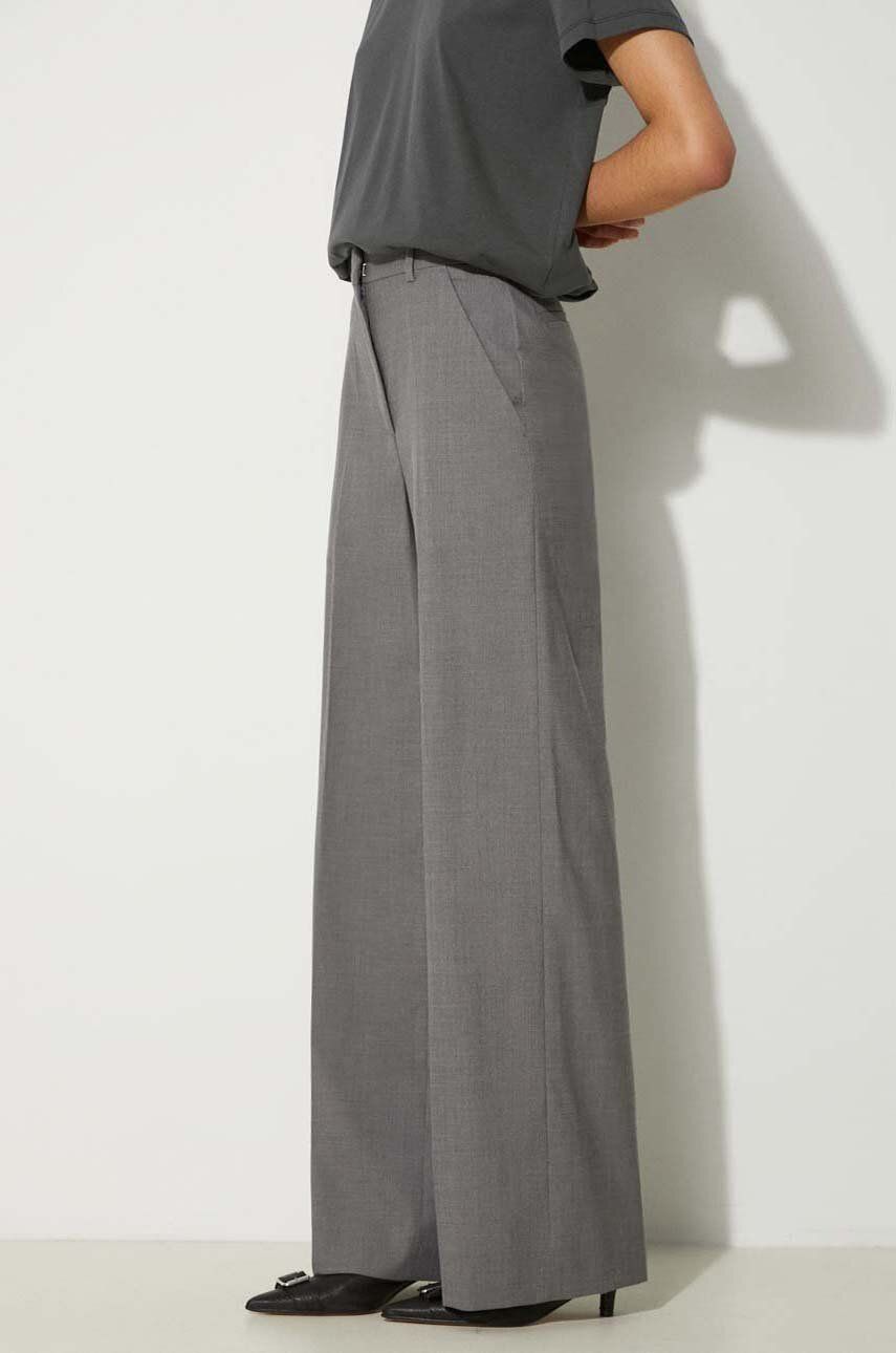Nohavice KENZO Cool Wool Wide Pants Šedá | FE62PA0949RB.97, 0