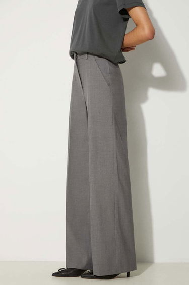 Nohavice KENZO Cool Wool Wide Pants Šedá | FE62PA0949RB.97, 0