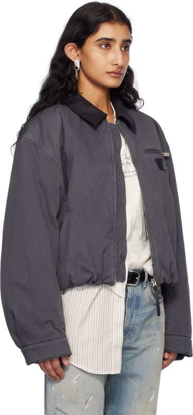 Bomber bunda Acne Studios Acne Studios Heavy Twill Bomber Jacket Šedá | A90638-, 1