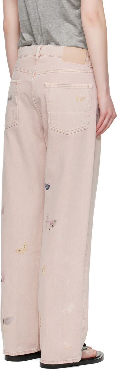 Džínsy OUR LEGACY Our Legacy Third Cut Butterfly Embroidered Jeans Ružová | M2255TRB, 2