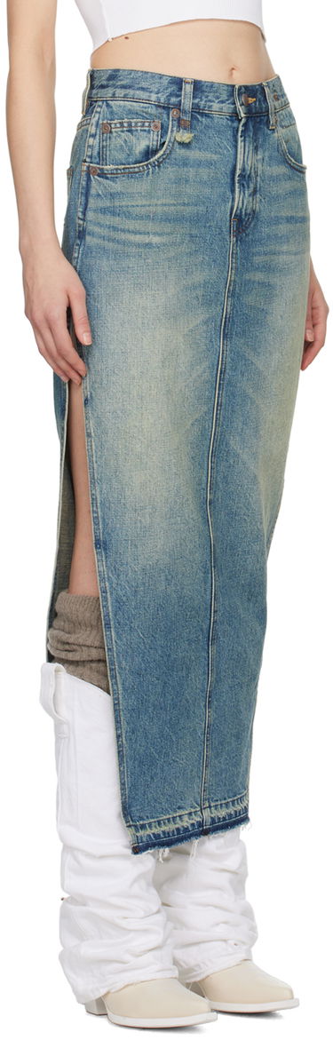 Sukňa R13 R13 Denim Maxi Skirt with Side Slits Modrá | R13WD102-D173A, 1