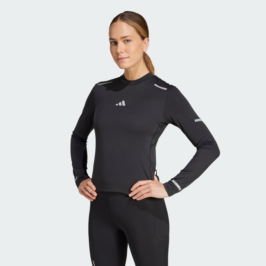 Sveter adidas Performance Ultimate Running Reflective Long Sleeve T-Shirt Čierna | JD7784, 0