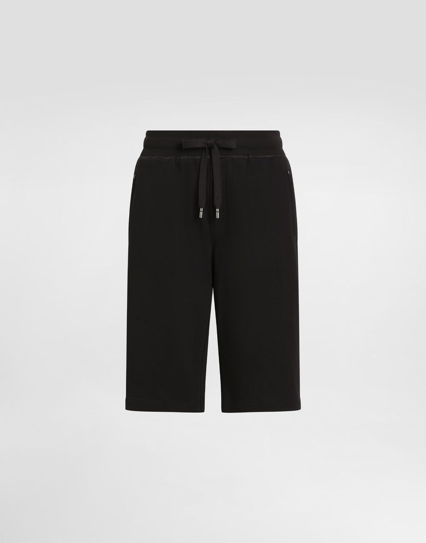 Šortky Dolce & Gabbana Dolce & Gabbana Jersey Jogging Shorts With Logo Tag Čierna | GVB7HTG7F2GN0000