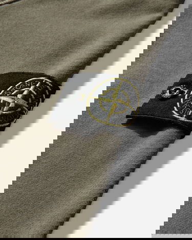 Mikina Stone Island Organic Cotton Fleece Crewneck Sweatshirt Zelené | L1S156100060S0051 V005G, 4