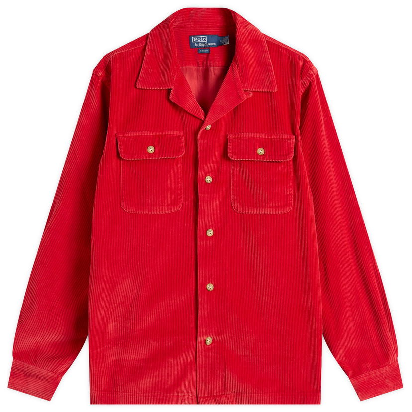 Košeľa Polo by Ralph Lauren Ralph Lauren Corduroy Overshirt, Size Large Červená | 710981753004-Red