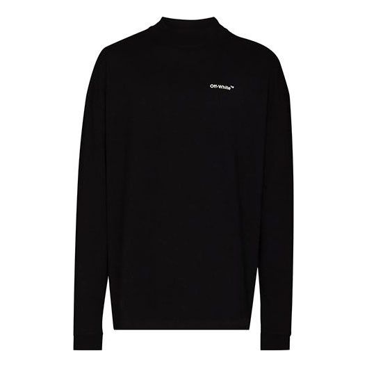 Sveter Off-White Off-White FW21 Logo Loose Fit Long Sleeves T-Shirt Čierna | OMAB032C99JER0011001