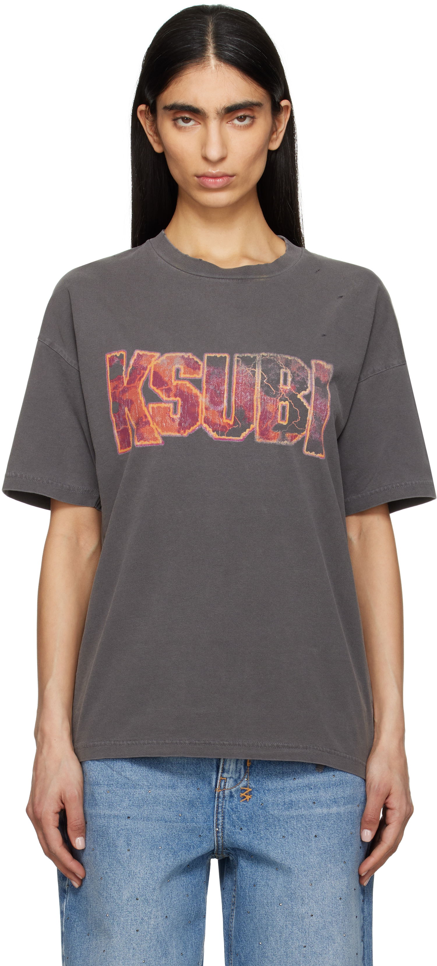 Tričko Ksubi Ksubi Kickstart Oh G Short Sleeve T-Shirt Šedá | WSP25TE003, 0