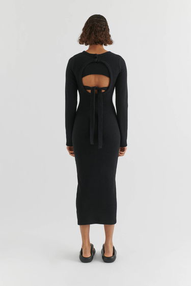 Šaty AXEL ARIGATO Fleur Open Back Dress Čierna | A2268002, 3