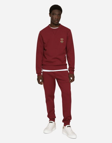 Mikina Dolce & Gabbana Cotton Jersey Sweatshirt With Embroidery Vínová | G9ABJZHU7H9R0108, 1