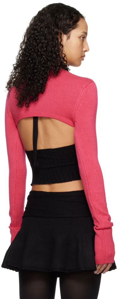 Sveter GUIZIO Guizio Micro Cropped Cardigan Ružová | R24610S003, 2
